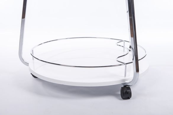 Сервірувальний столик Флоренція TES MOBILI, білий глянець, хром (27706)
