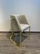 Scaun de sufragerie SOLO BEIGE BFG02 GOLD (scaun de sufragerie, tapițerie bej, picior arc din metal auriu) фото 1