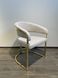 Обідній стілець SANTORINI BEIGE V1001 GOLD 61,5*56*81см (обідній стілець, обивка кольору беж, ніжка-дуга золото металл) фото 1