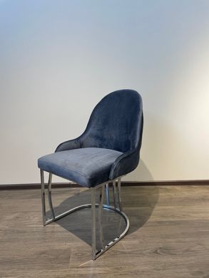 Стілець обідній RODOS DARK GRAY ВF29 CHROME (обідній стілець, обивка сірого кольору, ножка-дуга срібло металл)(29803)