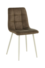 Cтілець обідній RIA DARK PU 55*46*89 (обідній стілець, спинка та сидіння дизайнерська тканина типу шкірзам, чорні металеві ніжки)