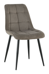 Cтілець обідній VITO CAPUCCINO-2 51*60*90 (обідній стілець, спинка та сидіння дизайнерська тканина, чорні металеві ніжки)