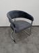 Обеденный стул SANTORINI ML6008 CHROME (обеденный стул, обивка серого цвета, ножка-дуга хром металл) фото 1