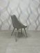 Обідній стілець ВАЛЕНСІЯ БЕЖЕВИЙ КАПУЧИНО 56*54*85 (обідній стілець, спинка і сидіння вельвет бежевий капучино, ніжки чорний метал покриті велюром бежевий капучино) (29580) фото 7