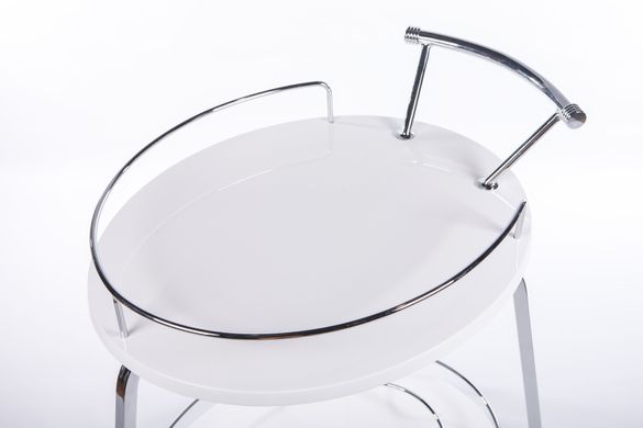 Сервировочный столик Флоренция TES MOBILI, белый глянец, хром (27706)