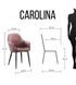 Крісло з підлокітниками обіднє сучасне Impulse Carolina, велюр/метал фото 4