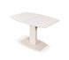 Стол обеденный Милан-1 (стекло), TES MOBILI, стеклянная столешница, цвет крем, нога крем (28001) фото 4