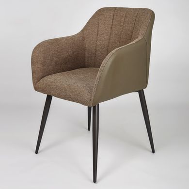 Крісло Марсель Lux, TES MOBILI, оббивка текстиль, колір капучіно, ноги метал фарбовані, колір капучіно (28288)
