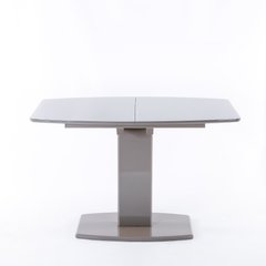 Стол обеденный Милан-1 (стекло), TES MOBILI, стеклянная столешница, цвет капучино, нога тортора (28001)
