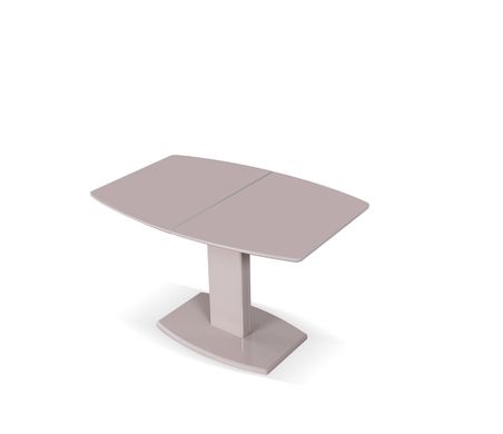 Стіл обідній Мілан-1 (скло), TES MOBILI, скляна стільниця, колір капучино, нога тортора (28001)