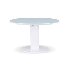 Masă pentru sufragerie Milan (sticlă mată), TES MOBILI, blat din sticlă mată, culoare cafea, picior tortora(28435)