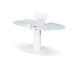 Стол обеденный Милан (стекло мат), TES MOBILI, стеклянная матовая столешница, цвет белый, нога белая (28435) фото 4