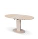 Стол обеденный Милан (стекло мат), TES MOBILI, стеклянная матовая столешница, цвет крем, нога крем (28435) фото 3