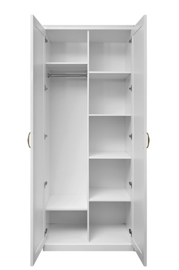Шкаф 2 дв. без зеркала Белла Имар, цвет: белый, отделка: глянец (29316)