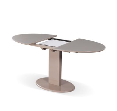Стол обеденный Милан (стекло мат), TES MOBILI, стеклянная матовая столешница, цвет хаки, нога хаки (28435)