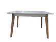Стол обеденный раскладной деревянный МИЛАН, 1200/1600 прямоугольный, MADE-IN-UKRAINE, Natural\White (29470)