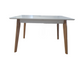 Стол обеденный раскладной деревянный МИЛАН, 1200/1600 прямоугольный, MADE-IN-UKRAINE, Natural\White (29470) фото 1
