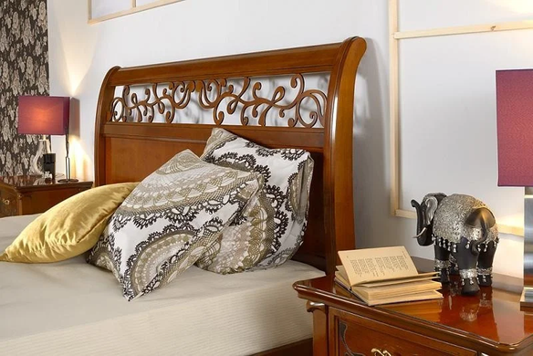 Ліжко 90 прямокутне (дерев'яне узголів'я) Матео Moбекс