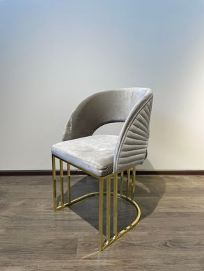 Обідній стілець LAURIN CREAM L03 GOLD (обідній стілець, обивка кольору беж, ніжка-дуга золото металл)