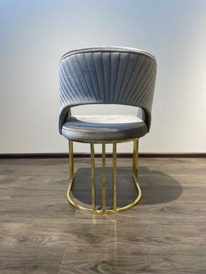 Обеденный стул LAURIN CREAM L03 GOLD (обеденный стул, обивка цвета беж, ножка-дуга золото металл)