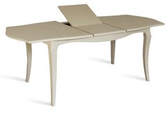 Стол обеденный раскладной деревянный Маркиз 160*90+40, прямоугольный, MADE-IN-UKRAINE , слоновая кость (29674)