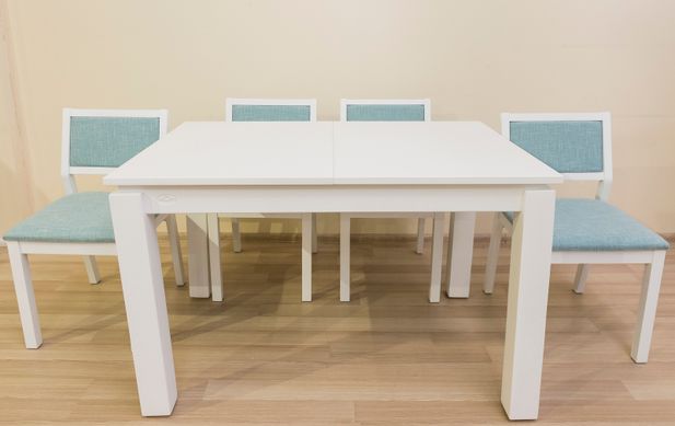 Стол обеденный раскладной деревянный Марко 120*80+40, прямоугольный, MADE-IN-UKRAINE , белый (29673)