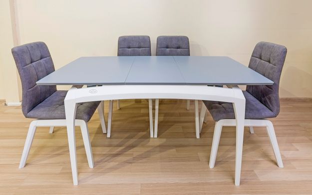 Стол обеденный раскладной деревянный Нави 120*80+40, прямоугольный, MADE-IN-UKRAINE, белый\7045 (29672)