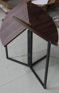 Стол трансформер Равенна (меламин), TES MOBILI, структурная столешница, цвет орех, нога графит (29264)