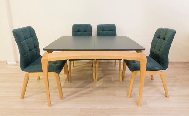 Стол обеденный раскладной деревянный Нави 120*80+40, прямоугольный, MADE-IN-UKRAINE, бук\7026 (29672)
