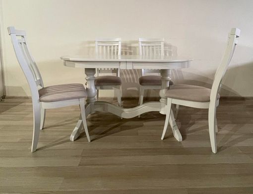 Masă de sufragerie pliabilă din lemn Edelweiss 140*80+40, ovală, MADE-IN-UKRAINE, 9001(29666)