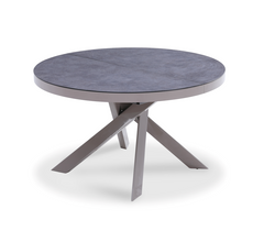Стол обеденный Павия-1 (керамика), TES MOBILI, серая керамическая столешница стекло, нога и столешница капучино (28135)
