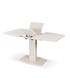 Стол обеденный Милан-1 (стекло мат), TES MOBILI, матовая стеклянная столешница, цвет крем, нога крем (28436) фото 6