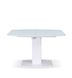 Стол обеденный Милан-1 (стекло мат), TES MOBILI, матовая стеклянная столешница, цвет белый, нога белая (28436) фото 1