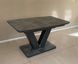 Стол обеденный Кембридж 140 см (стекло мат), TES MOBILI, матовая керамическая столешница, цвет серый, нога серая, декоративная вставка метал, опора метал (29127) фото 1