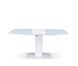 Стіл обідній Мілан-1 (скло мат), TES MOBILI, матова скляна стільниця, колір білий, нога біла (28436) фото 3
