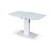 Стол обеденный Милан-1 (стекло мат), TES MOBILI, матовая стеклянная столешница, цвет белый, нога белая (28436) фото 2