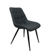 Scaun de sufragerie VITORIA GRI-ÎNCHIS 50*65*87 (scaun de sufragerie, spătar și șezut catifea gri-închis, picioare metal negru) (29576) фото 1