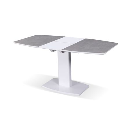 Стол обеденный Милан-1 (керамика),TES MOBILI, столешница стеклокерамика GC004, окантовка мдф белая, нога белая (28437)