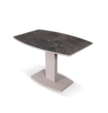 Стол обеденный Милан-1 (керамика),TES MOBILI, столешница стеклокерамика KL-30, окантовка мдф капучино, нога тортора (28437)