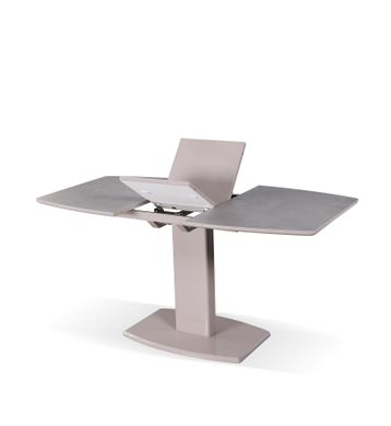 Стол обеденный Милан-1 (керамика),TES MOBILI, столешница стеклокерамика KL-19, окантовка мдф капучино, нога тортора (28437)