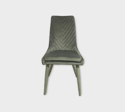 Обідній стілець АЛІКАНТЕ-4 СІРИЙ 62*43*104 (обідній стілець, спинка і сидіння вельвет сірий, ніжки чорні метал, покриті сірим вельветом) (29579)