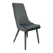 Обідній стілець АЛІКАНТЕ-4 СІРИЙ 62*43*104 (обідній стілець, спинка і сидіння вельвет сірий, ніжки чорні метал, покриті сірим вельветом) (29579) фото 1