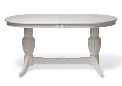 Стол обеденный раскладной деревянный АМФОРА, 1600/2000 овальный, MADE-IN-UKRAINE, Ivory (29483)