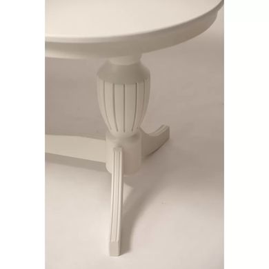 Стол обеденный раскладной деревянный АМФОРА, 1600/2000 овальный, MADE-IN-UKRAINE, Ivory (29483)