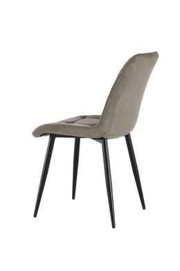 Cтілець обідній VITO CAPUCCINO-2 51*60*90 (обідній стілець, спинка та сидіння дизайнерська тканина, чорні металеві ніжки)