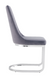 Обеденный стул ALICANTE-G DARK GREY Обеденный стул, темно-серая обивка, ножка-дуга серебро металл) (29596) фото 3