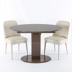 Стол обеденный Милан (стекло), TES MOBILI, стеклянная столешница, цвет тортора, нога тортора (26871)