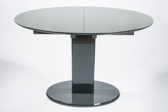 Стол обеденный Милан (стекло), TES MOBILI, стеклянная столешница, цвет серый, нога графит (26871)
