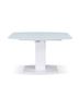 Стіл обідній Мілан-1 (скло), TES MOBILI, скляна стільниця, колір білий, нога біла (28001) фото 1
