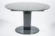 Стіл обідній Мілан (скло), TES MOBILI, скляна стільниця, колір сірий, нога графіт (26871) фото 1